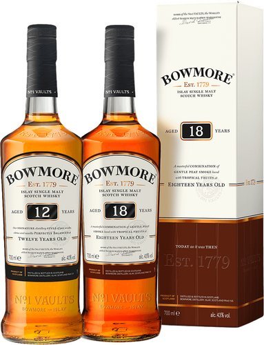 Spirituosen der Serie Bowmore Single Malt Whisky