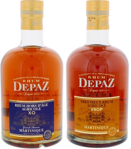 Spirituosen der Serie Depaz Rhum