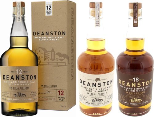 Spirituosen der Serie Deanston Single Malt Whisky