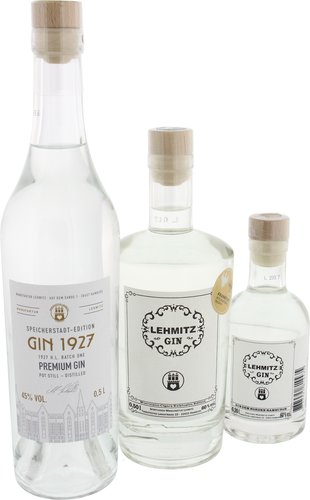 Spirituosen der Serie Lehmitz Gin