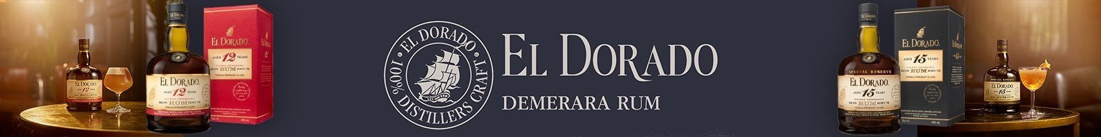 Spirituosen der Serie El Dorado Rum