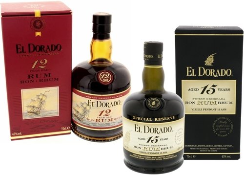 Spirituosen der Serie El Dorado Rum