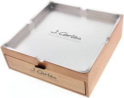 Zigarrenzubehör Aschenbecher   Holz mit Schublade
