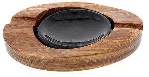 Zigarrenzubehör Aschenbecher  Classic Modell 7655 - schwarz glänzend Zebranoholz