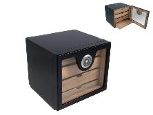 Classic Cabinet Humidor Lack schwarz (92000) mit Schwammbefeuchter (1B-Variante)
