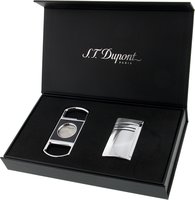 Zigarrenzubehör Geschenkideen  S.T. Dupont Maxijet Vibration Chrome & Cigar Cutter (020163NQ319)