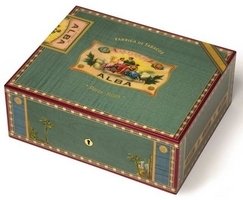 Zigarrenzubehör Humidor  Elie Bleu für 75 Zigarren Sykomore Maserung (Pistazie)