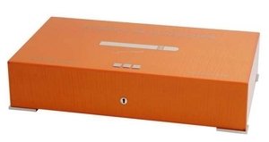 Zigarrenzubehör Humidor  Elie Bleu Humidor für 110 Sykomore Maserung orange