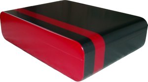 Zigarrenzubehör Humidor  Guy Janot schwarz/rot Lack für 20 Zigarren (620)