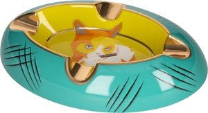 Zigarrenzubehör Aschenbecher  Siglo Cat yellow/green (10012578D) 4 Ablagen