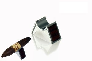 Zigarrenzubehör Zigarrenbank  Classic Metall mit Holzmuster (50110)