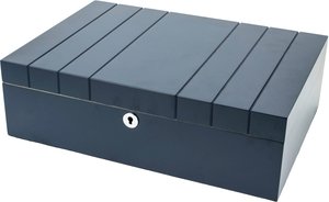 Zigarrenzubehör Humidor  Passatore blau matt für ca. 35 Zigarren (562173)