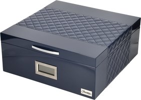 Zigarrenzubehör Humidor  Passatore nachtblau glänzend für ca. 35 Zigarren (563112)