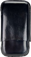 Zigarrenzubehör Etui  Classic 3er schwarz Leder (620111)