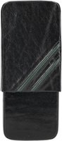 Zigarrenzubehör Etui  Classic 3er Leder schwarz (444289)