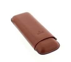 Zigarrenzubehör Etui  Ashton Gigante Kalbsleder hellbraun mit weißer Naht (571 TAN)