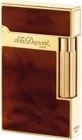 Zigarrenzubehör Feuerzeug  S.T. Dupont Chinalack dunkelbraun vergoldet (016126)