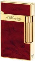 Zigarrenzubehör Feuerzeug  S.T. Dupont Chinalack kirschrot vergoldet (016133)