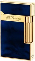 Zigarrenzubehör Feuerzeug  S.T. Dupont Chinalack blau vergoldet (016134) (Ausstellungsstück)
