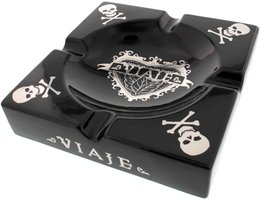 Zigarrenzubehör Aschenbecher  Viaje Skull and Bones (Black-Silver)
