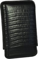 Martin Wess demi tasse leather cigarcase collection 5er Eidechse schwarz (lizard) (503-11) (10283)