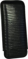 Zigarrenzubehör Etui  Martin Wess 3er Eidechse schwarz (lizard) (593) (10380)