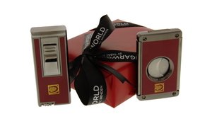 Zigarrenzubehör Geschenkideen  Habanos Jet Flame Lighter und Cigar Cutter