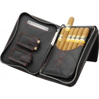 Zigarrenzubehör Etui  Adorini cigar bag schwarz mit rotem Garn (11392-7946)