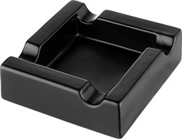 Zigarrenzubehör Aschenbecher  Angelo Keramik schwarz quadratisch (424008)