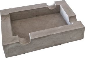 Zigarrenzubehör Aschenbecher  Angelo Beton grau rechteckig 4 Ablagen (422014)