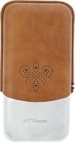 Zigarrenzubehör Etui  S.T. Dupont 3er Marron Derby/chrom (183119)