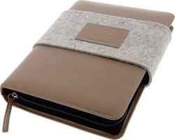 UCE Zigarrenetui 100% Echtleder Rind Taupe Groß