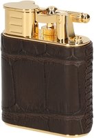Zigarrenzubehör Feuerzeug  Dunhill Aligator Gold Plated brown (DU24FRT6103201TU)