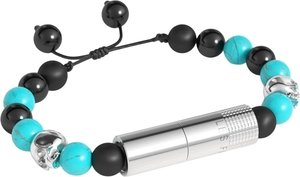 Les Fines Lames Punch Bracelets Turquoise Totenkopf