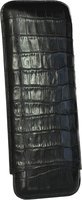 Zigarrenzubehör Etui  Martin Wess 3er Kroko schwarz (595) (10417)