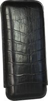 Zigarrenzubehör Etui  Martin Wess 3er Kroko schwarz (593) (10384)