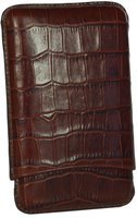 Martin Wess Demi Tasse Lederetui Kollektion 5er Croco braun (503-11) (10285)
