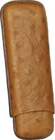 Martin Wess petit corona leather cigarcase collection 2er Strauß braun (austriche) (596) (10430)