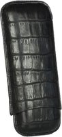 Zigarrenzubehör Etui  Martin Wess 2er Kroko schwarz (590) (10323)