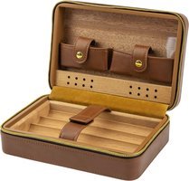 Zigarrenzubehör Etui  Passatore 4er Lederoptik hellbraun (560013)