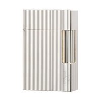 Zigarrenzubehör Feuerzeug  S.T. Dupont versilbert längstgestreift (018137)
