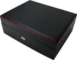 Zigarrenzubehör Humidor  VegaFina schwarz Leder
