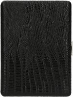 Pearl cigarillo case 9er Black Cowhide Lizard