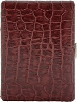 Pearl cigarillo case 9er Brown Cowhide Kroko