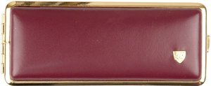 Zigarrenzubehör Etui  vom Hofe Manufaktur 8er Leder bordeaux Rahmen vergoldet (612502)