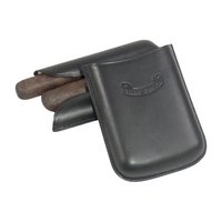 Marca Fina Lederetui 3er Robusto Schwarz