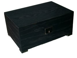 Guy Janot Classic Humidor Eschenholz Glamour schwarz mit Tableau (1057)