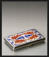 Zigarrenzubehör Etui  Sillems Blau/Gelb (1943BG)