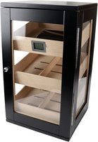 Zigarrenzubehör Humidor  Classic schwarz matt, Glastüre (564213)