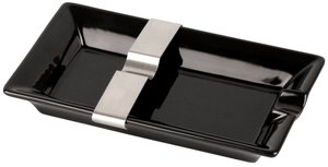 Zigarrenzubehör Aschenbecher  Classic Schwarz mit bis zu 2 Ablagen (513292)
